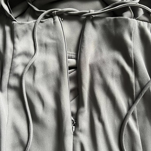 SMYM Godshaw Goddess Gown sz Small Soft Charcoal Crisp (Gray) Lace Up Back - Picture 7 of 12